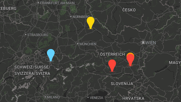 Map of company locations