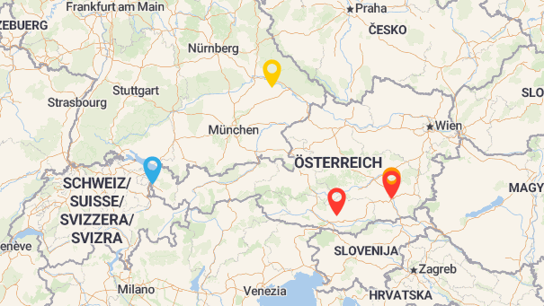 Map of company locations