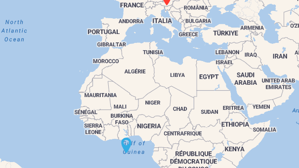 Map of company locations