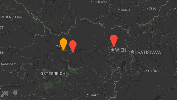 Map of company locations