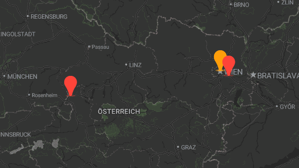Map of company locations