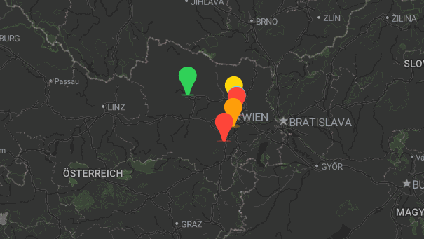 Map of company locations