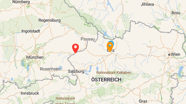 Map of company locations