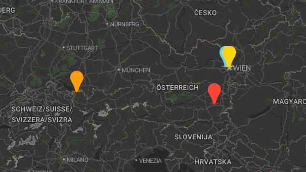 Map of company locations