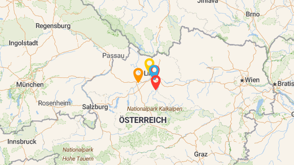 Map of company locations