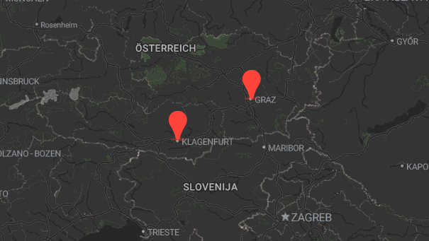 Map of company locations