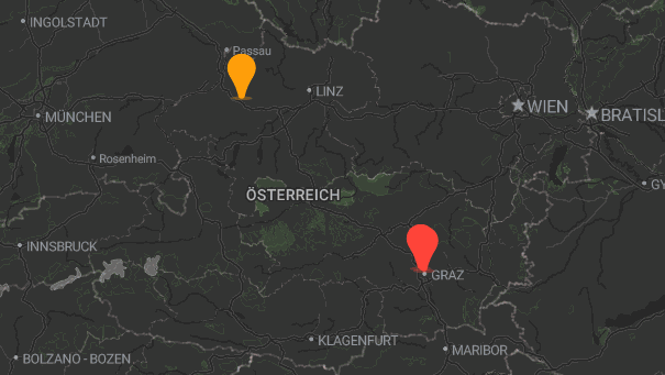 Map of company locations
