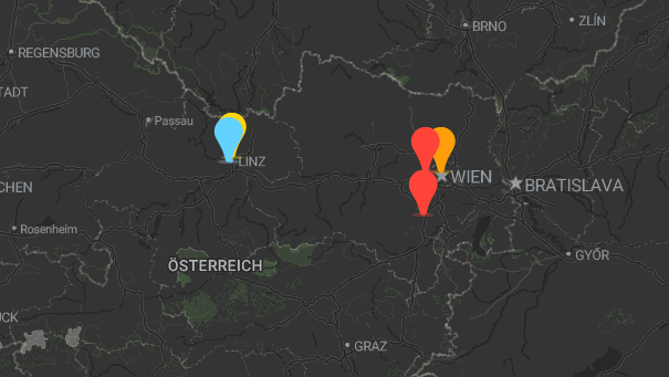 Map of company locations