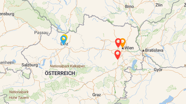 Map of company locations