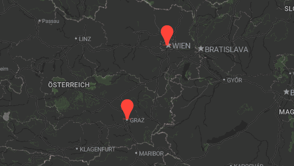 Map of company locations