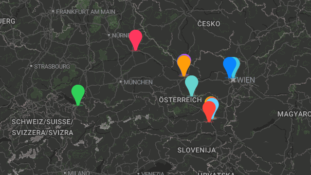 Map of company locations