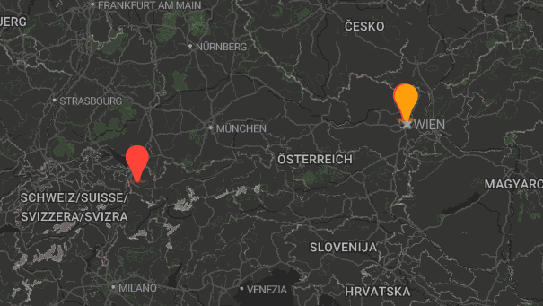 Map of company locations