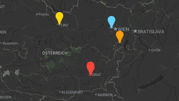 Map of company locations