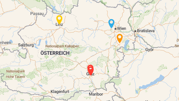 Map of company locations