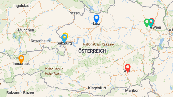 Map of company locations