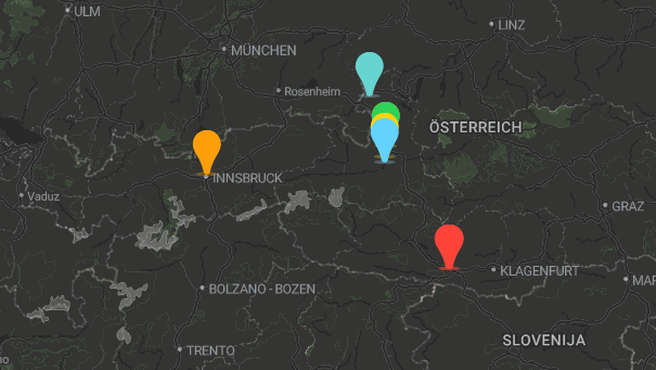 Map of company locations