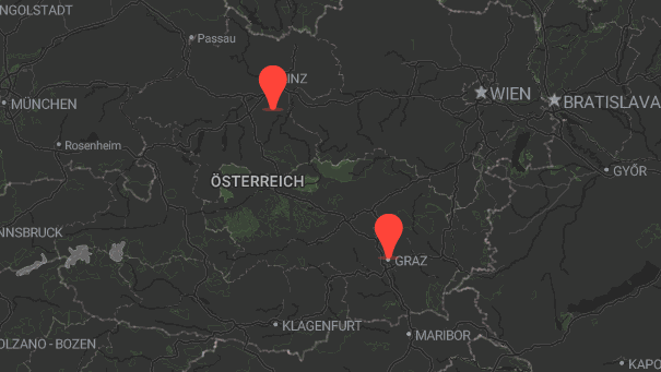 Map of company locations