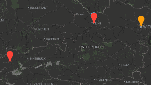 Map of company locations