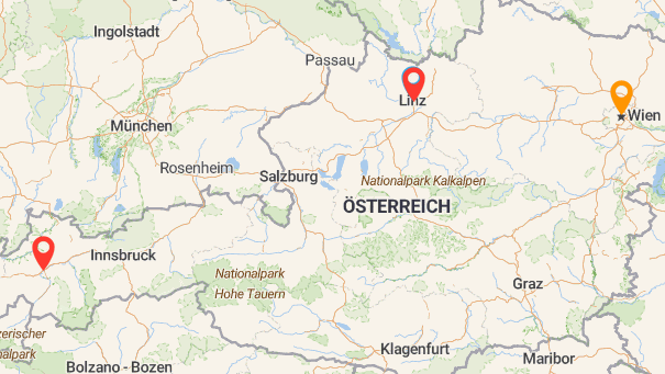 Map of company locations