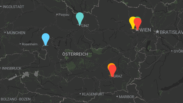 Map of company locations