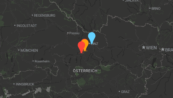 Map of company locations