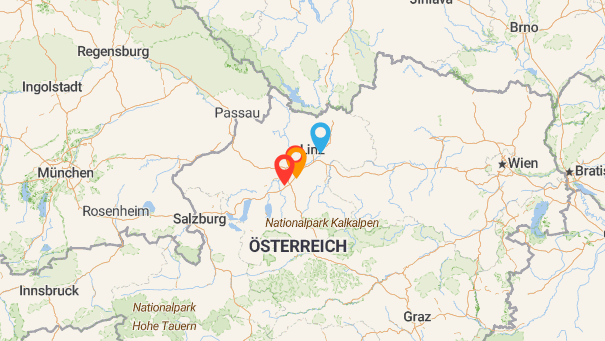 Map of company locations