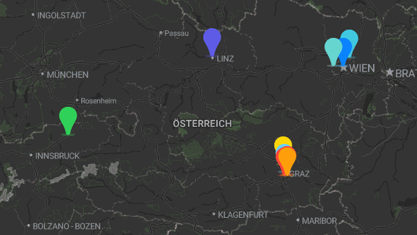Map of company locations