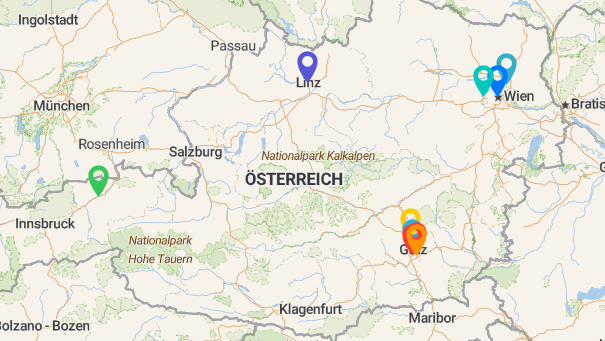 Map of company locations