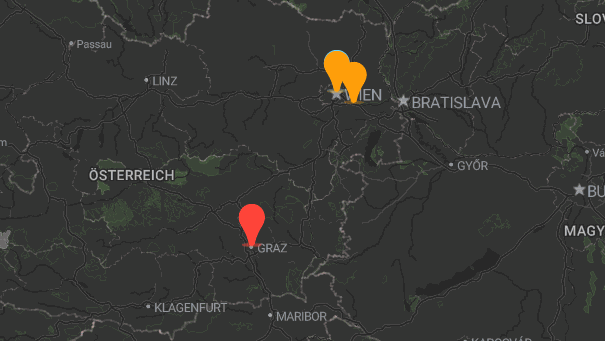 Map of company locations