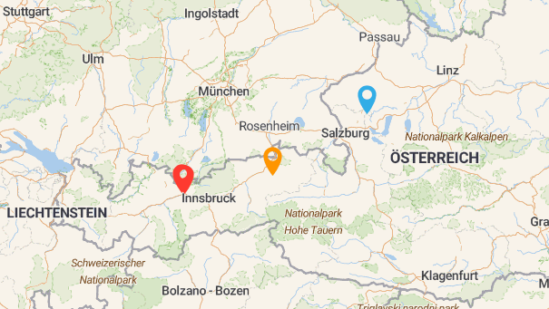 Map of company locations