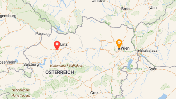 Map of company locations