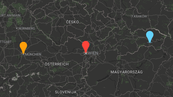 Map of company locations