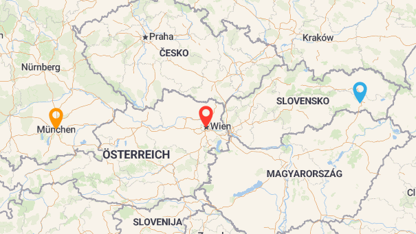 Map of company locations