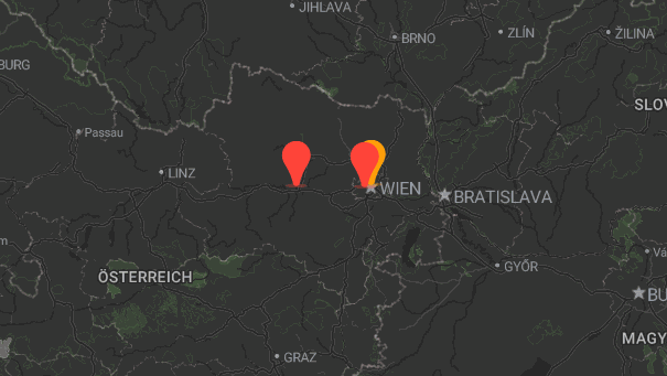 Map of company locations