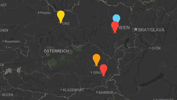 Map of company locations