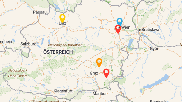 Map of company locations