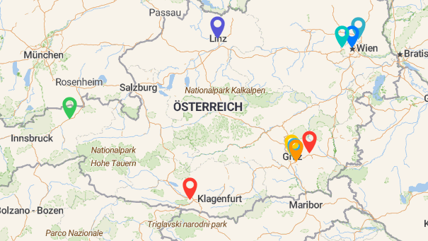 Map of company locations