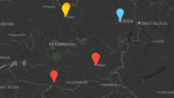 Map of company locations