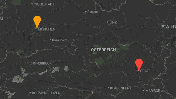 Map of company locations