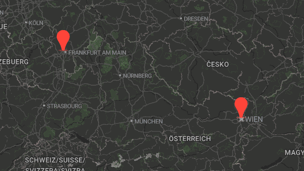 Map of company locations
