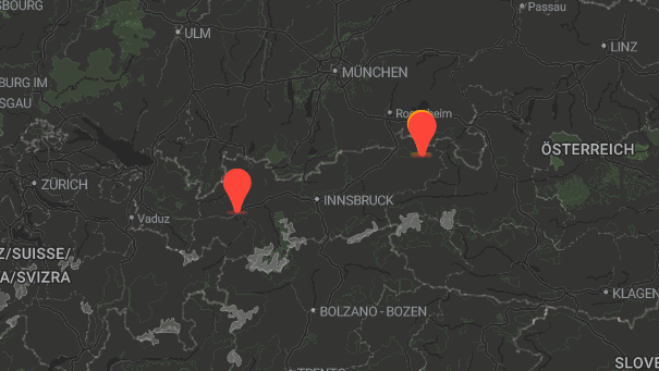 Map of company locations