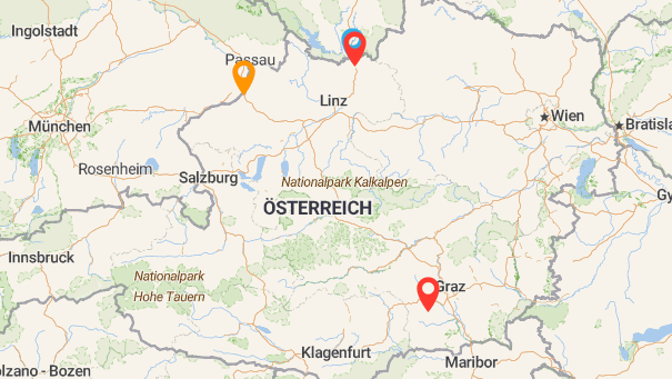 Map of company locations