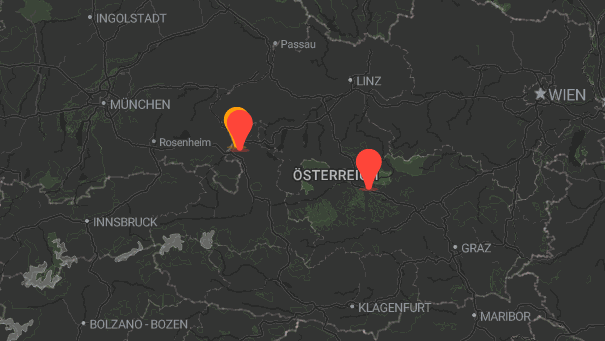 Map of company locations