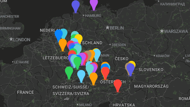 Map of company locations