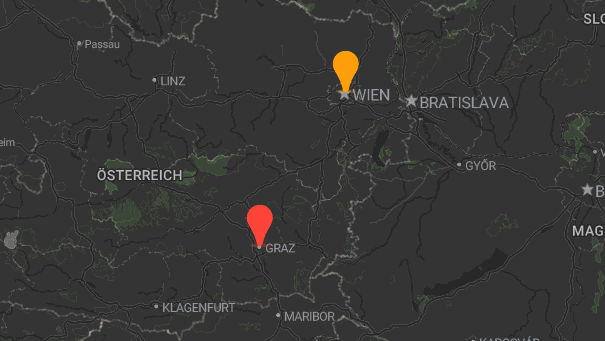 Map of company locations