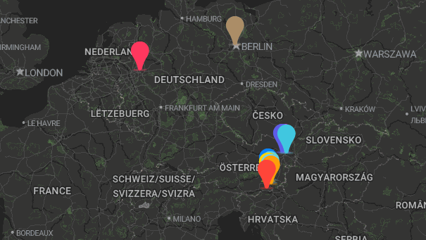 Map of company locations