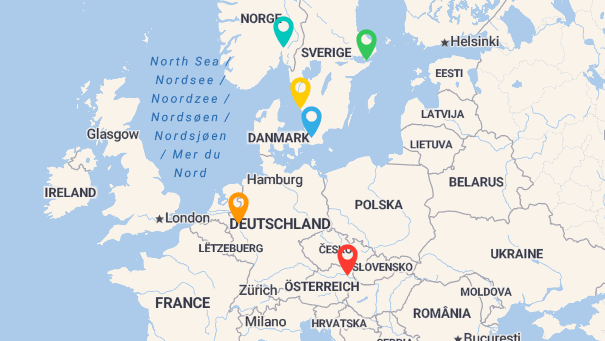 Map of company locations
