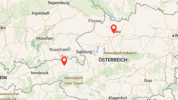 Map of company locations