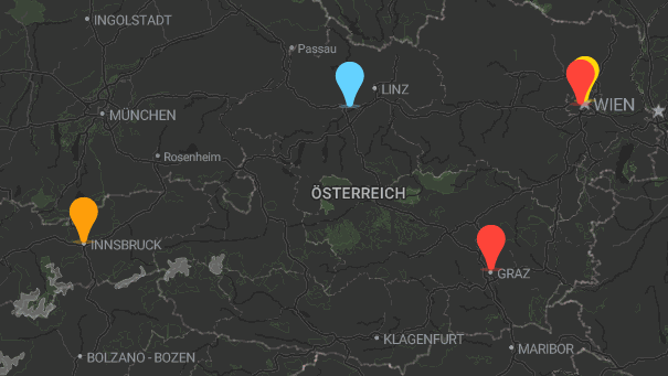 Map of company locations