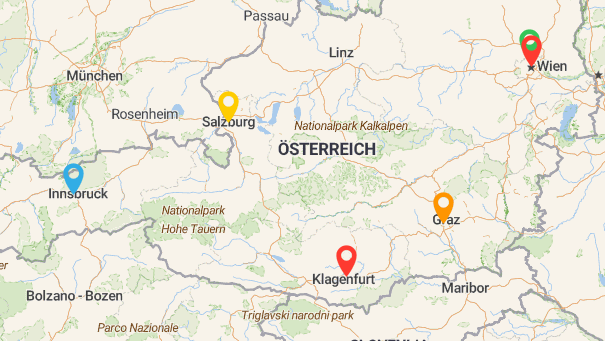 Map of company locations